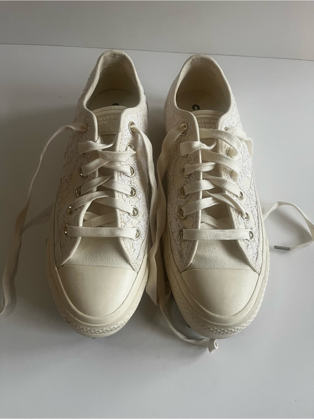 Converse all star Lace-Detail Low-Top Sneakers - Cream
